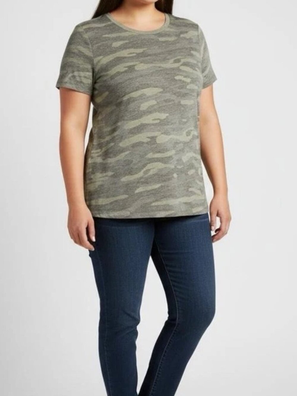 Torrid T-Shirt 1X Camo Crew Tee Classic Fit Army Fatigue Lightweight Plus New